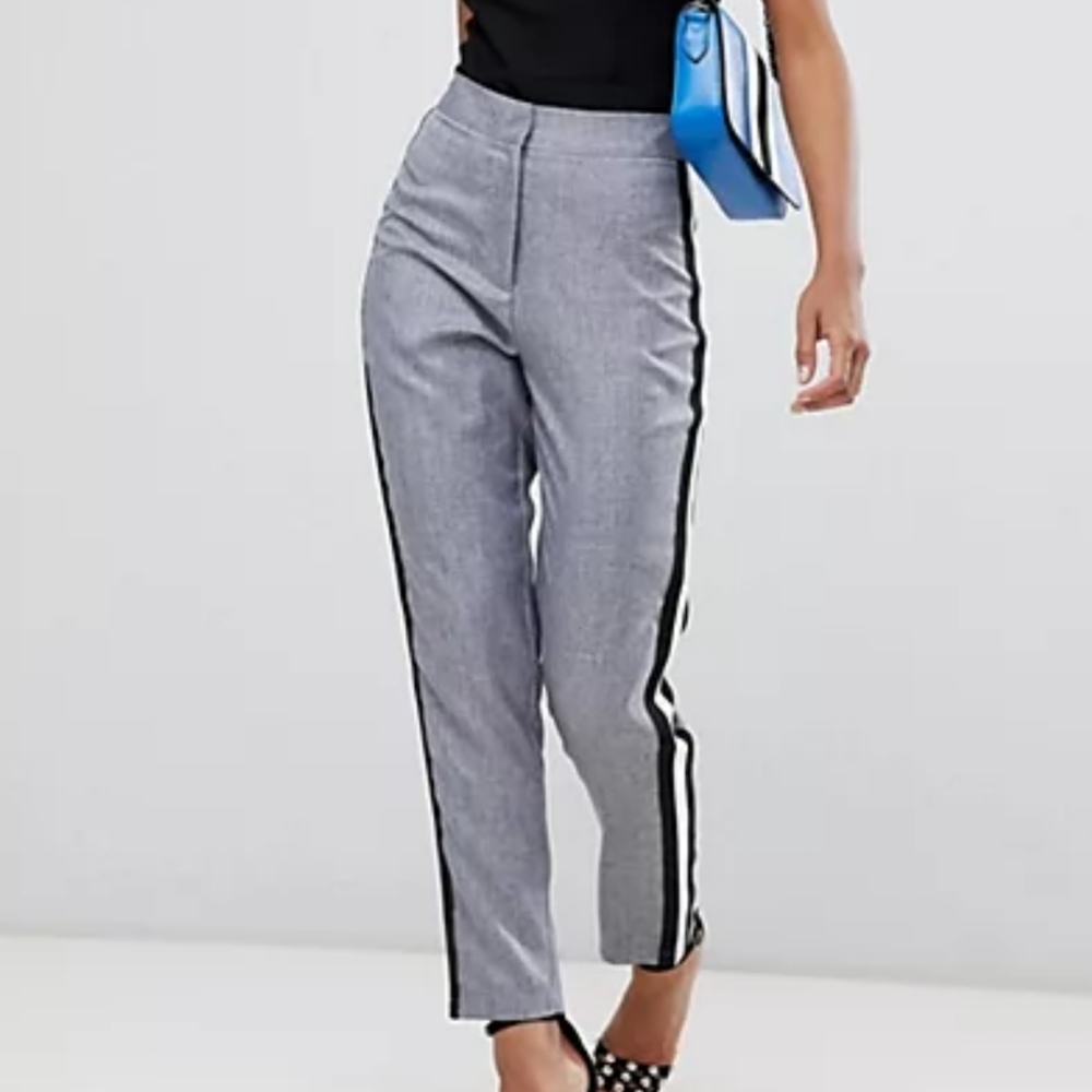 Missguided High-waisted Striped Trousers